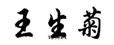 胡問遂王生菊行書個性簽名怎么寫