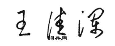 駱恆光王佳瀾草書個性簽名怎么寫