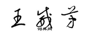 梁錦英王威芳草書個性簽名怎么寫