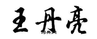 胡問遂王丹亮行書個性簽名怎么寫