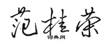 駱恆光范桂榮行書個性簽名怎么寫