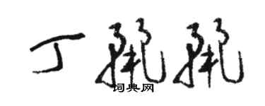 駱恆光丁麗麗草書個性簽名怎么寫