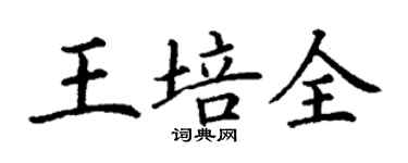 丁謙王培全楷書個性簽名怎么寫