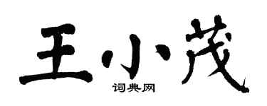 翁闓運王小茂楷書個性簽名怎么寫
