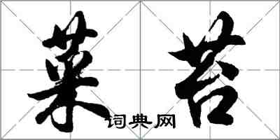 胡問遂菜苔行書怎么寫