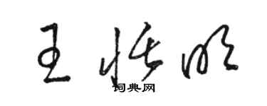 駱恆光王恬明草書個性簽名怎么寫