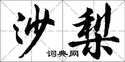 胡問遂沙梨行書怎么寫