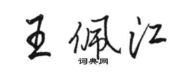 駱恆光王佩江行書個性簽名怎么寫