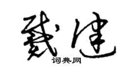 曾慶福戴健草書個性簽名怎么寫