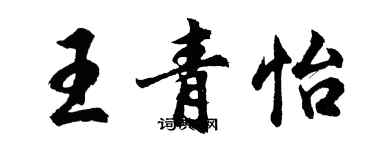 胡問遂王青怡行書個性簽名怎么寫