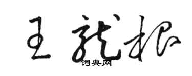 駱恆光王龍根草書個性簽名怎么寫