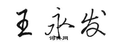 駱恆光王永發行書個性簽名怎么寫