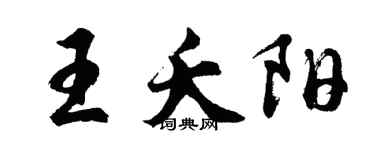 胡問遂王夭陽行書個性簽名怎么寫