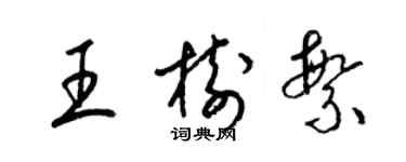 梁錦英王樹繁草書個性簽名怎么寫