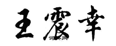 胡問遂王震幸行書個性簽名怎么寫
