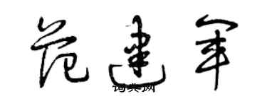 曾慶福范建軍草書個性簽名怎么寫