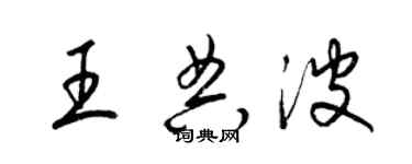 梁錦英王典波草書個性簽名怎么寫