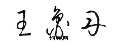 駱恆光王魯丹草書個性簽名怎么寫