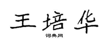 袁強王培華楷書個性簽名怎么寫