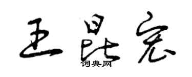 曾慶福王昆宏草書個性簽名怎么寫