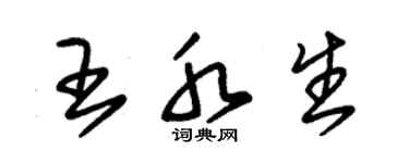 朱錫榮王水生草書個性簽名怎么寫