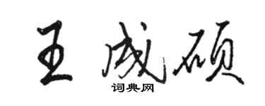 駱恆光王成碩行書個性簽名怎么寫