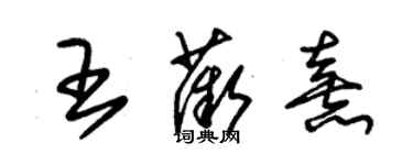 朱錫榮王薇熹草書個性簽名怎么寫