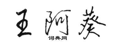 駱恆光王阿葵行書個性簽名怎么寫