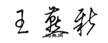 駱恆光王燕新草書個性簽名怎么寫
