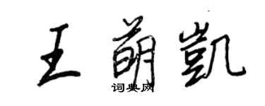 王正良王萌凱行書個性簽名怎么寫