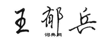 駱恆光王郁兵行書個性簽名怎么寫