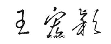 駱恆光王宏穎草書個性簽名怎么寫