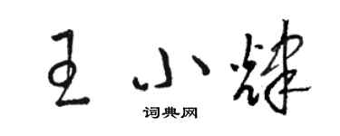 駱恆光王小輝草書個性簽名怎么寫