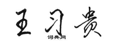 駱恆光王習貴行書個性簽名怎么寫