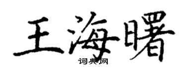 丁謙王海曙楷書個性簽名怎么寫