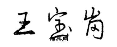 曾慶福王寶崗行書個性簽名怎么寫