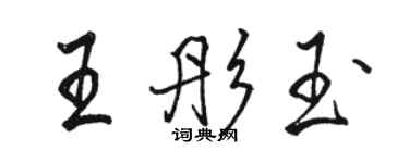 駱恆光王彤玉行書個性簽名怎么寫