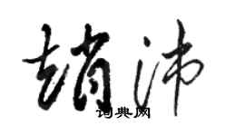 駱恆光趙沛草書個性簽名怎么寫