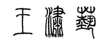 陳墨王瀟藝篆書個性簽名怎么寫