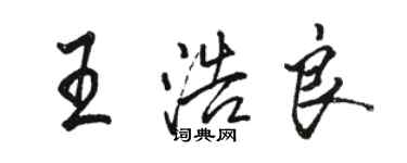 駱恆光王浩良行書個性簽名怎么寫