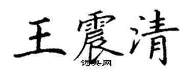 丁謙王震清楷書個性簽名怎么寫