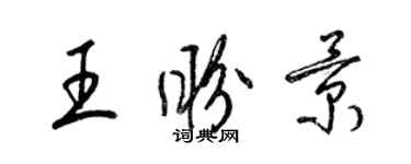 梁錦英王盼景草書個性簽名怎么寫