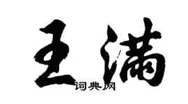 胡問遂王滿行書個性簽名怎么寫