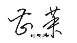 駱恆光曹茉草書個性簽名怎么寫