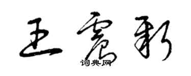 曾慶福王震新草書個性簽名怎么寫