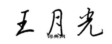 王正良王月光行書個性簽名怎么寫