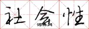 段相林社會性行書怎么寫