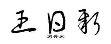 曾慶福王日新草書個性簽名怎么寫