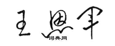 駱恆光王恩軍草書個性簽名怎么寫