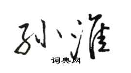 駱恆光孫淮行書個性簽名怎么寫